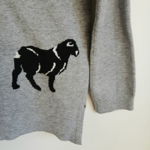 🐑Astrologie-Women’s-NWOT- Black & White Sheep Intarsia Soft Grey Sweater- Small - Picture 8 of 10